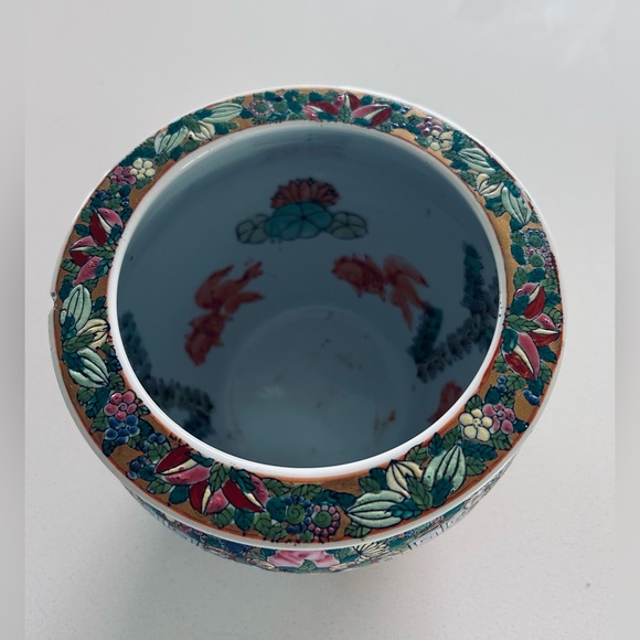 Vintage Chinese Porcelain Fish bowl | Jardiniere | Famille Rose | - Picture 2 of 8